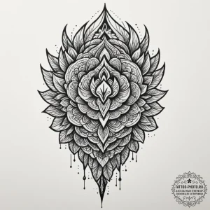 Tattoo design an abstract pattern of overlapp... - эскиз тату (№1755566392_0, 19.08.2025 01:19) — tattoo-photo.ru