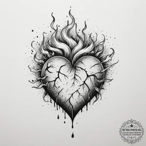 Tattoo design a small, stylized home with smo... - эскиз тату (№1755568366_0, 19.08.2025 01:52) — tattoo-photo.ru