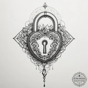 Tattoo design a pixelated key unlocking a rea... - эскиз тату (№1755576336_0, 19.08.2025 04:05) — tattoo-photo.ru