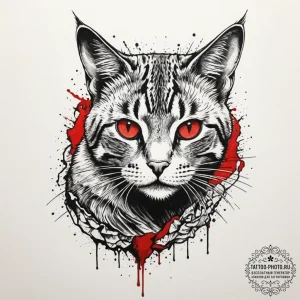 Tattoo design two halves of a simple animal d... - эскиз тату (№1755577524_0, 19.08.2025 04:25) — tattoo-photo.ru