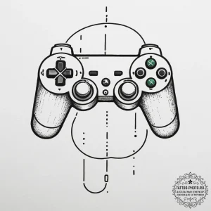 Tattoo sketch a classic gamepad button set x... - эскиз тату (№1755579104_0, 19.08.2025 04:51) — tattoo-photo.ru