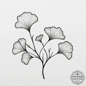 Ginkgo leaves, tattoo flash sheet design, min... - эскиз тату (№1755582274_0, 19.08.2025 05:44) — tattoo-photo.ru