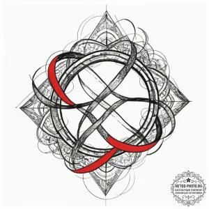 Infinity, tattoo line art, trash polka tattoo... - эскиз тату (№1755584452_0, 19.08.2025 06:20) — tattoo-photo.ru