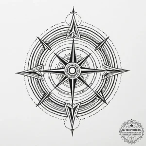 Tattoo design a minimalist symbol of a target... - эскиз тату (№1755585242_0, 19.08.2025 06:34) — tattoo-photo.ru