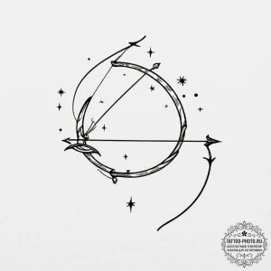 Tattoo sketch a sagittarius constellation, it... - эскиз тату (№1755587217_0, 19.08.2025 07:06) — tattoo-photo.ru