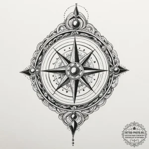 Astrolabe, artistic tattoo sketch, vibrant co... - эскиз тату (№1755587612_0, 19.08.2025 07:13) — tattoo-photo.ru