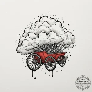 Tattoo design: abstract watercolor depiction... - эскиз тату (№1755590584_0, 19.08.2025 08:03) — tattoo-photo.ru