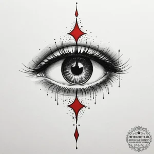 Tattoo design a subtle 'third eye' symbol, fo... - эскиз тату (№1755596528_0, 19.08.2025 09:42) — tattoo-photo.ru