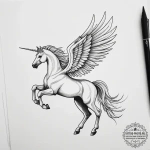 Pegasus - эскиз тату (№1755607754_0, 19.08.2025 12:49) — tattoo-photo.ru