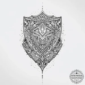 Tattoo sketch a powerful geometric pattern th... - эскиз тату (№1755614842_0, 19.08.2025 14:47) — tattoo-photo.ru