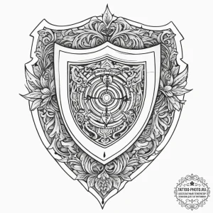 Tattoo design a personalized "shield" with sy... - эскиз тату (№1755615677_0, 19.08.2025 15:01) — tattoo-photo.ru