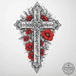 Tattoo design a secret garden with glowing fl... - эскиз тату (№1755616935_0, 19.08.2025 15:22) — tattoo-photo.ru