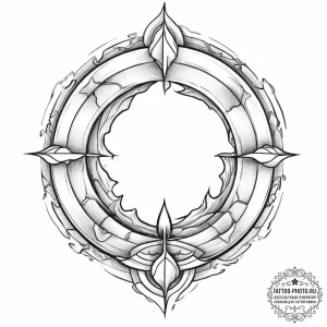 Tattoo sketch a stylized portal opening to a... - эскиз тату (№1755618169_0, 19.08.2025 15:42) — tattoo-photo.ru