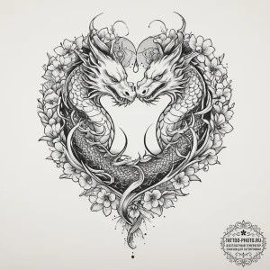 Tattoo design a heart made of two hands gentl... - эскиз тату (№1755620247_0, 19.08.2025 16:17) — tattoo-photo.ru
