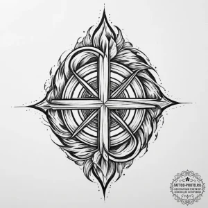 Tattoo sketch a powerful fire swirling into a... - эскиз тату (№1755621474_0, 19.08.2025 16:37) — tattoo-photo.ru