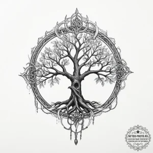 The white tree of gondor, tattoo flash sheet... - эскиз тату (№1755628115_0, 19.08.2025 18:28) — tattoo-photo.ru