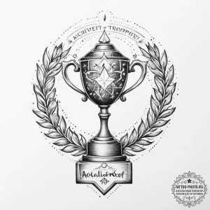 Tattoo sketch a glowing "achievement unlocked... - эскиз тату (№1755634147_0, 19.08.2025 20:09) — tattoo-photo.ru