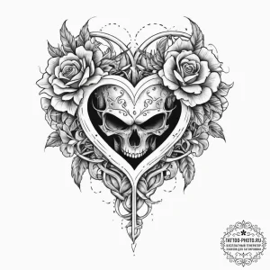 Tattoo sketch a dragon coiled around a signif... - эскиз тату (№1755635598_0, 19.08.2025 20:33) — tattoo-photo.ru