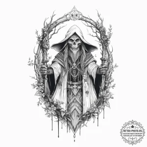 Baba yaga - эскиз тату (№1755637483_0, 19.08.2025 21:04) — tattoo-photo.ru