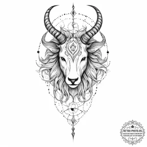 Tattoo design a zodiac animal transforming in... - эскиз тату (№1755638521_0, 19.08.2025 21:22) — tattoo-photo.ru