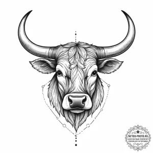 Bull, tattoo flash sheet design, fine lines,... - эскиз тату (№1755638936_0, 19.08.2025 21:28) — tattoo-photo.ru