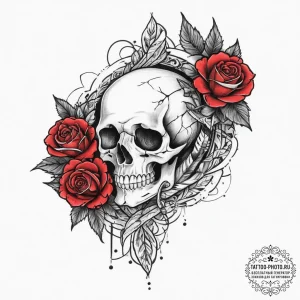 Tattoo sketch a tiny floral branch on the col... - эскиз тату (№1755639555_0, 19.08.2025 21:39) — tattoo-photo.ru
