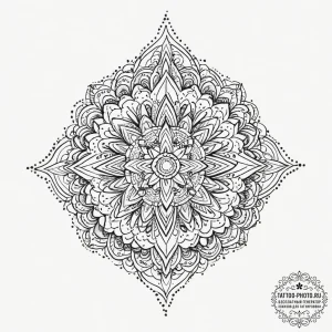 Tattoo sketch an intricate mandala pattern fi... - эскиз тату (№1755641406_0, 19.08.2025 22:10) — tattoo-photo.ru