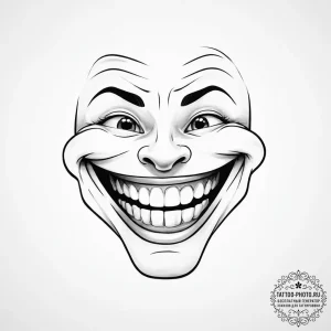 Grin - эскиз тату (№1755641612_0, 19.08.2025 22:13) — tattoo-photo.ru