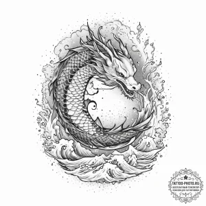 Perun, tattoo drawing outline, dotwork shadin... - эскиз тату (№1755647211_0, 19.08.2025 23:46) — tattoo-photo.ru