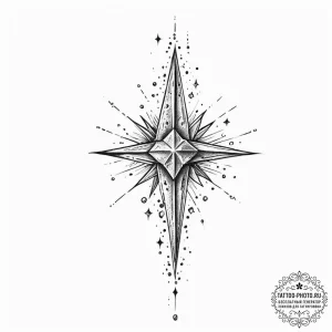 Tattoo design a tiny, sparkling comet. - эскиз тату (№1755647415_0, 19.08.2025 23:50) — tattoo-photo.ru