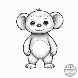 Cheburashka - эскиз тату (№1755648032_0, 20.08.2025 00:00) — tattoo-photo.ru