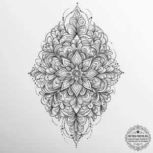 Tattoo sketch a word with subtle floral accen... - эскиз тату (№1755665153_0, 20.08.2025 04:45) — tattoo-photo.ru