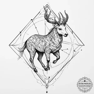 Tattoo design a geometric pattern subtly sugg... - эскиз тату (№1755666921_0, 20.08.2025 05:15) — tattoo-photo.ru