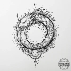 Tattoo sketch a cosmic landscape with the rul... - эскиз тату (№1755668920_0, 20.08.2025 05:48) — tattoo-photo.ru