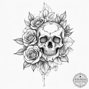 Tattoo design a subtle depiction of a persona... - эскиз тату (№1755669120_0, 20.08.2025 05:52) — tattoo-photo.ru