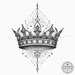 Tattoo sketch a crown made of celestial stars... - эскиз тату (№1755669719_0, 20.08.2025 06:01) — tattoo-photo.ru