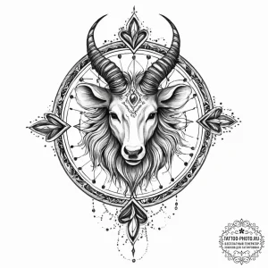 Tattoo sketch a zodiac animal breaking throug... - эскиз тату (№1755671115_0, 20.08.2025 06:25) — tattoo-photo.ru