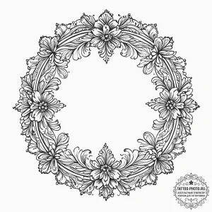 Tattoo design 'gg' surrounded by a winner's w... - эскиз тату (№1755672305_0, 20.08.2025 06:45) — tattoo-photo.ru