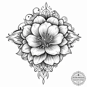Tattoo sketch a subtle outline of a hip with... - эскиз тату (№1755699062_0, 20.08.2025 14:11) — tattoo-photo.ru