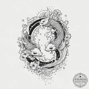 Tattoo sketch a subtle aura connecting two sy... - эскиз тату (№1755699682_0, 20.08.2025 14:21) — tattoo-photo.ru
