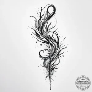 Tattoo sketch a strong backbone or spine, sym... - эскиз тату (№1755701530_0, 20.08.2025 14:52) — tattoo-photo.ru
