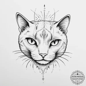 Tattoo design two halves of a simple animal d... - эскиз тату (№1755701940_0, 20.08.2025 14:59) — tattoo-photo.ru