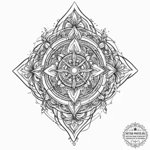 Tattoo design an abstract pattern of gaming u... - эскиз тату (№1755703159_0, 20.08.2025 15:19) — tattoo-photo.ru