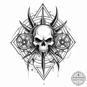 Tattoo design a "triple kill" or "penta kill"... - эскиз тату (№1755703975_0, 20.08.2025 15:32) — tattoo-photo.ru