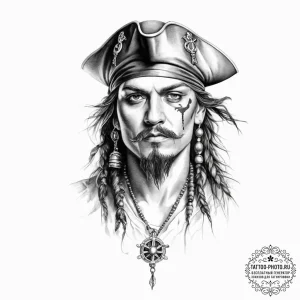 Pirate - эскиз тату (№1755705834_0, 20.08.2025 16:03) — tattoo-photo.ru