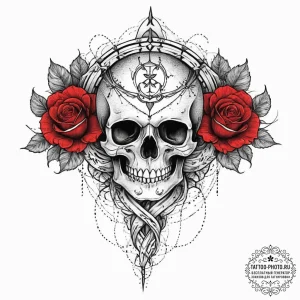 Tattoo sketch a stylized dragon scale pattern... - эскиз тату (№1755706245_0, 20.08.2025 16:10) — tattoo-photo.ru