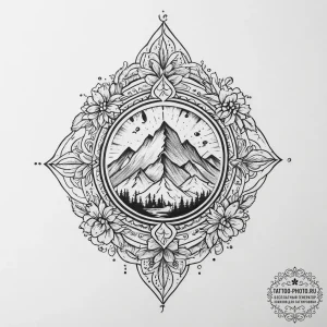 An icelandic magical stave (e.g., ægishjálmur... - эскиз тату (№1755710138_0, 20.08.2025 17:15) — tattoo-photo.ru