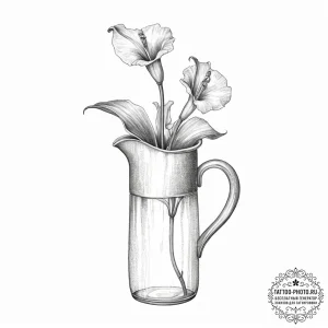 A pitcher plant - эскиз тату (№1755710980_0, 20.08.2025 17:29) — tattoo-photo.ru