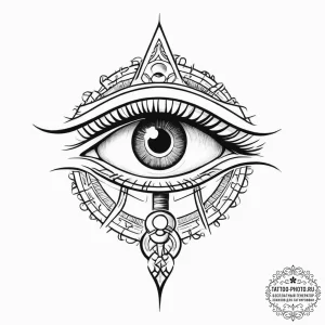Eye of ra - эскиз тату (№1755713847_0, 20.08.2025 18:17) — tattoo-photo.ru