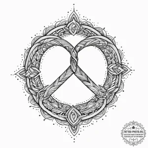 Tattoo design 'pretzel' on one, 'beer' on the... - эскиз тату (№1755716895_0, 20.08.2025 19:08) — tattoo-photo.ru